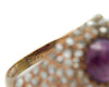 Antique 2.5ct No-Heat Burma Star Ruby Cab Diamond Pave Ring