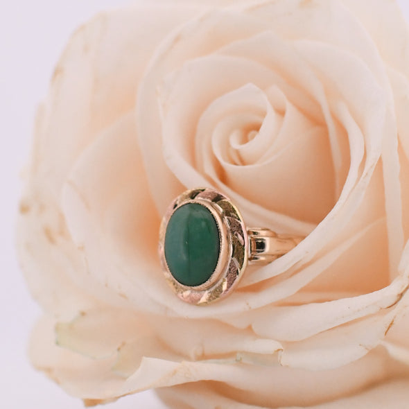 Vintage Turquoise Cabochon Ring R-623OT-G425