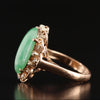 14K Jadeite and Diamond Ring