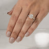 2.13ctw Hand Made Radiant Cut Lab Diamond Halo Engagement Ring