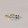 Victorian Two Opal Gold Ring with Seed Pearl Accents