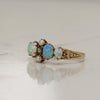 10K Opal, Pearl, and Diamond Gemstone Ring