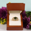 3.5ct Oval No-Heat Green Sapphire w Collection Quality Diamonds in 18K Gold