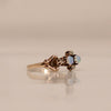 Opal And Diamond 10K Vintage Rose Gold Ring