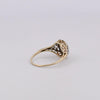 Opal Filigree Ring 14K Yellow Gold With Platinum Top