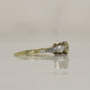 Edwardian Half Carat Yellow Old Miner Cut Diamond Two Tone 14K Solitaire Ring