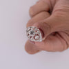 Art Deco 2.55cttw Old Cut Diamond Geometric Open Work Dome Style Platinum Ring