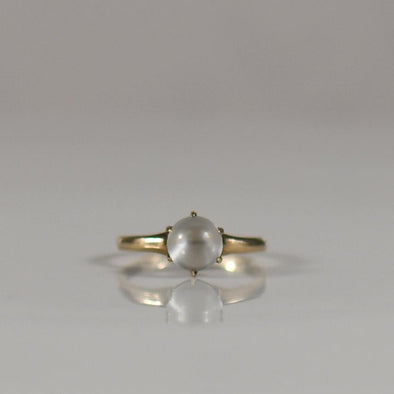 Victorian Moonstone Sphere Claw Prong Ring