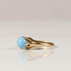 Turquoise Cabochon Solitaire Claw Prong Ring