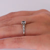 Vintage 18K White Gold Diamond & Sapphire Antique Engagement Ring