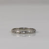Dated 2-4-34 Floral Patterned Antique 18K White Gold Wedding Band