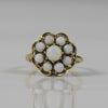 Vintage Opal Flower Yellow Gold Statement Ring