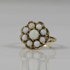 Vintage Opal Flower Yellow Gold Statement Ring