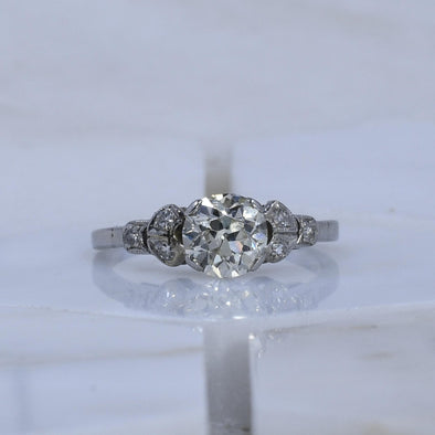Circa 1920's Art Deco 1.15Ct Old European Cut GIA Certified Vintage Solitaire