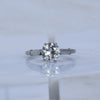 Circa 1920's Art Deco Platinum Brilliant Cut GIA Certified Diamond Ring