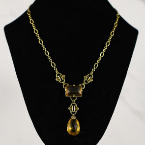 Art Deco Citrine Necklace