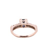 Vintage Platinum Royal Blue Natural Sapphire and Diamond Solitaire Ring