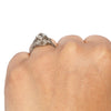 Circa 1901 Edwardian Platinum .98Ct Diamond Antique Filigree Engagement Ring