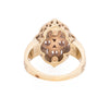 Victorian 14K Yellow Gold Alhambra Four Stone Fashion Ring from the bottom showing under the gallery 