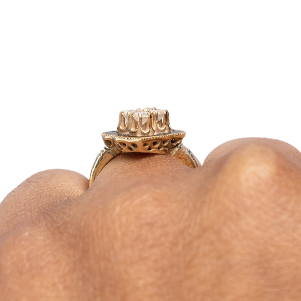 1900's Victorian 14K Yellow Gold Alhambra Four Stone Fashion Ring