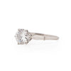 Circa 1920's Art Deco Platinum Brilliant Cut GIA Certified Diamond Ring