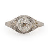 Circa 1920's Art Deco Platinum 1.02Ct Old European Cut Diamond Ring