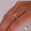 Vintage 14K Yellow Gold Minimalist Design Unisex Wedding Stackable Band - R-223O